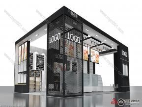 食品展台模型图片