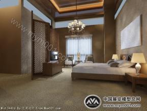 卧室3D模型图片