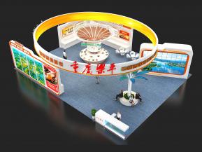 梁平展团展览模型