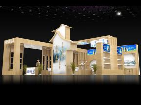 趵突泉糖酒会新中式展览模型