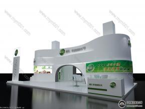 鹏程食品展台模型效果图