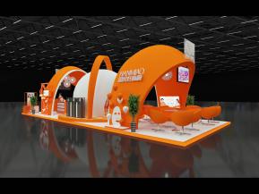 韩妙美博会弧形展览展示展台模型3D模型