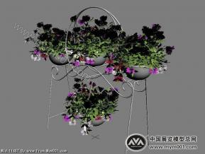铁艺花架 3d模型
