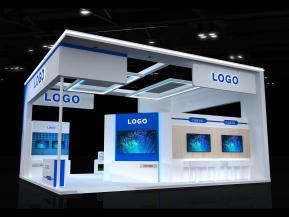 72平方四面开口展台设计