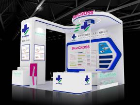 蓝十字生物展览模型