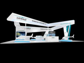 隆华直升机展览模型