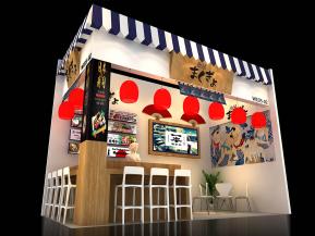 丽业日式食品展位模型