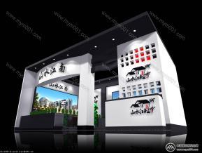 山水江南展览模型图片