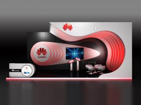 华为国外展台模型