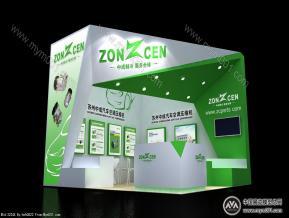 两面开口汽配展 3D模型