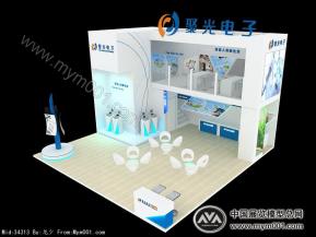 聚光电子展览模型图片