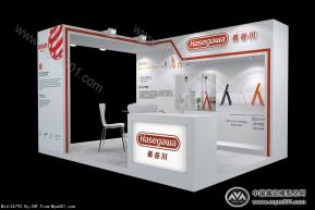 长谷川方案展台模型图片