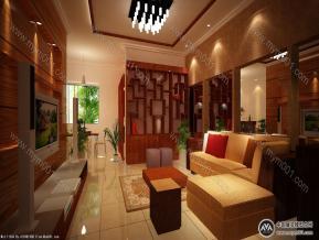 中式客厅、餐厅