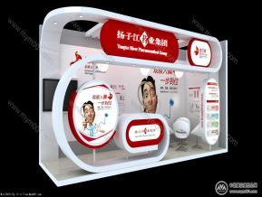 扬子江医药展台模型图片