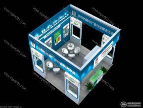 青艺展台模型图片