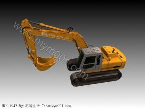 挖土机3D模型免费下载