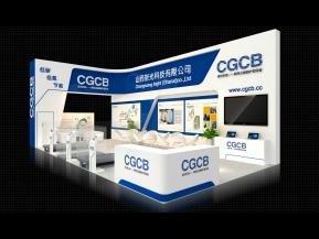 72平 三面开口展台模型