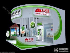 三面开口化工展3D模型