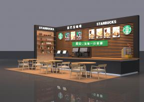 星巴克展台模型