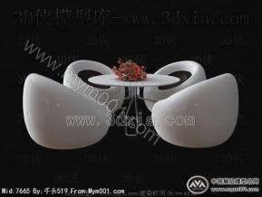 洽谈沙发3D模型