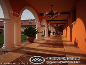 vray欧式走廊模型下载