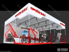 现代简洁自行车展位