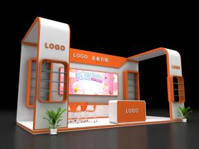 圆角展位3D模型