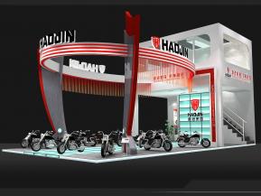 豪进摩托展览模型