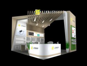 通信通讯展 三面开口 展台 模型 乔威