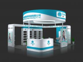 48平 四面开口展台 大气